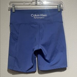 Calvin Klein Performance Blue Active  Biking Workout Shorts NWOT